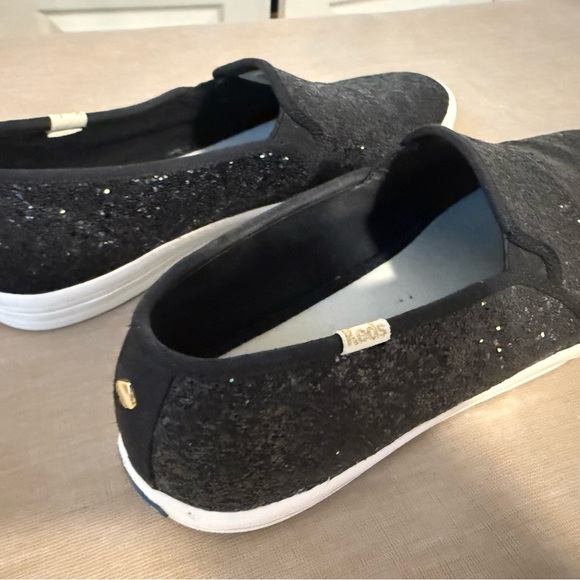 Keds X Kate Spade Shoes - Kate Spade Keds Black Glitter Slip-On Shoes